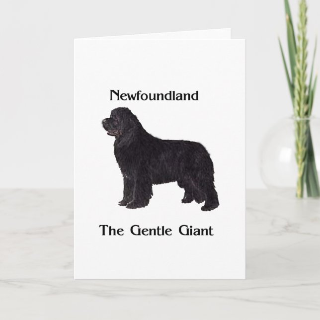 Newfoundland Dog The Gentle Giant Card (Front)