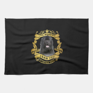Newfoundland Dog The Moment I Saw You Design Tea Towel
