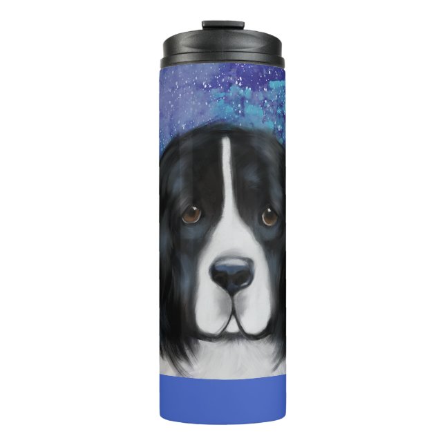 Newfoundland Dog Thermal Tumbler (Front)