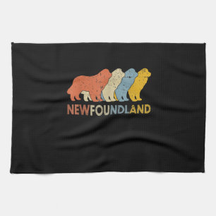 Newfoundland dog valentines day   Love day gift Tea Towel