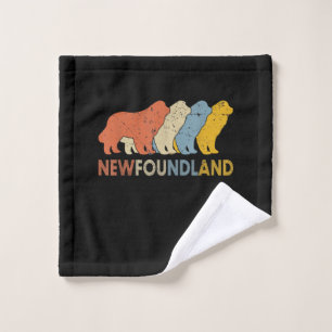 Newfoundland dog valentines day Love day gift Wash Cloth