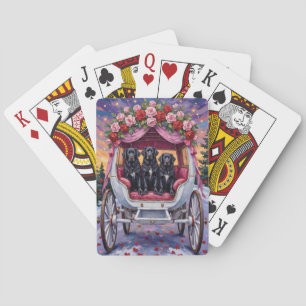 Newfoundland Dog Valentine's Day Playing Cards