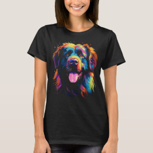 Newfoundland dog walking pet fan T-Shirt