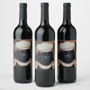 Newfoundland Dog Wine Label