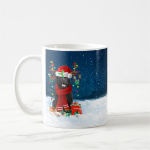 Newfoundland dog with Christmas gifts  Coffee Mug