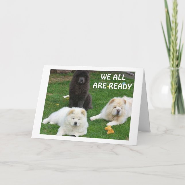 NEWFOUNDLAND DOGS WANT TO SAY "HAPPY BIRTHDAY" CARD (Front)