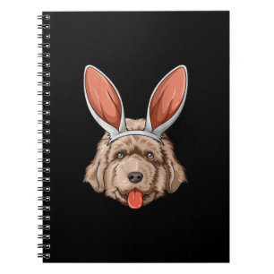 Newfoundland easter bunny ears dog gift notebook