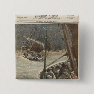 Newfoundland Fishermen 15 Cm Square Badge