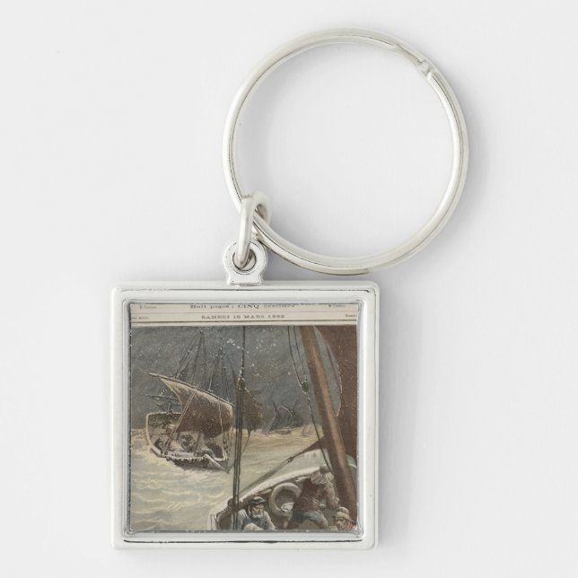 Newfoundland Fishermen Key Ring (Front)