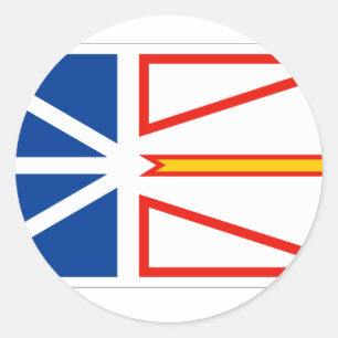 NEWFOUNDLAND FLAG CLASSIC ROUND STICKER