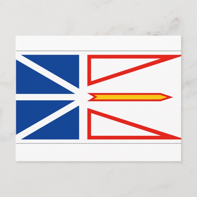NEWFOUNDLAND FLAG POSTCARD (Front)