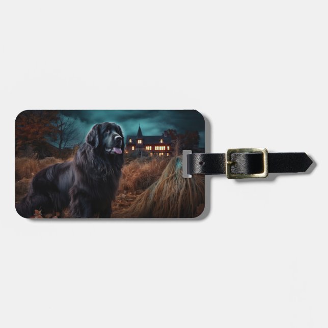 Newfoundland Halloween Scary  Luggage Tag (Front Horizontal)