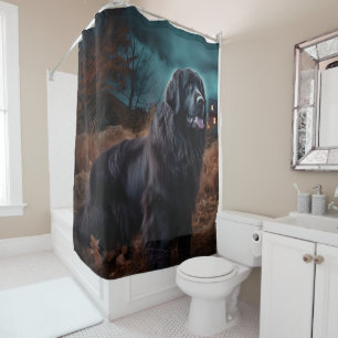 Newfoundland Halloween Scary  Shower Curtain