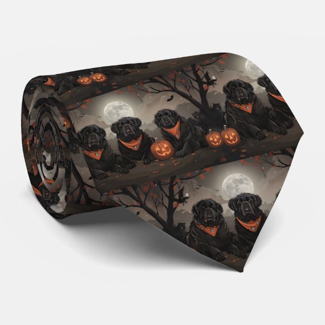Newfoundland Halloween Spooky Tie (Rolled)