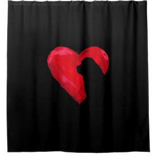 Newfoundland heart  silhouette valentines day gift shower curtain