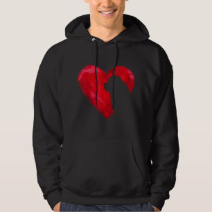 Newfoundland heart valentines day dog gift hoodie