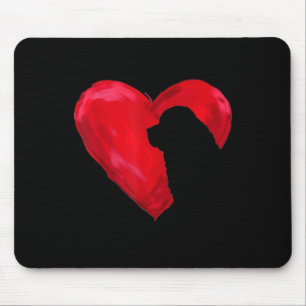 Newfoundland heart   valentines day dog gift mouse mat