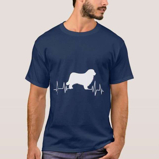 Newfoundland Heartbeat dog Heartbeat Newfoundland  T-Shirt (Front)