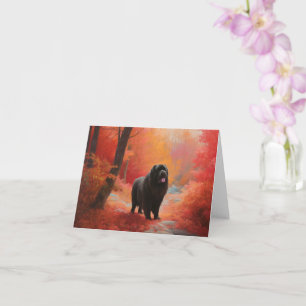 Newfoundland in Autumn Leaves Fall Inspire  Card