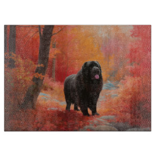 Newfoundland in Autumn Leaves Fall Inspire Cutting Board