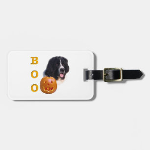 Newfoundland Landseer Halloween Boo Luggage Tag