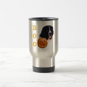Newfoundland Landseer Halloween Boo Travel Mug
