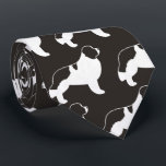 Newfoundland Landseer Silhouettes Pattern Dogs Tie<br><div class="desc">This original Newfoundland Landseers pattern neck tie makes a great gift for dog dads! Available in a variety of colors, this cool tie makes a statement for anyone who loves a Landseer. An awesome gift for the guy who wears a tie for business, or for special events like holiday programs,...</div>
