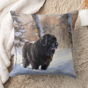 Newfoundland Let It Snow Christmas  Cushion