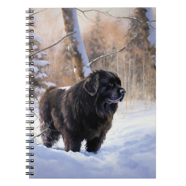 Newfoundland Let It Snow Christmas  Notebook (Front)