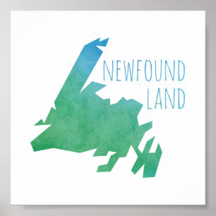 Newfoundland Map Poster