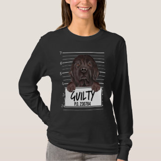 Newfoundland Mugshot Guilty Dog T-Shirt