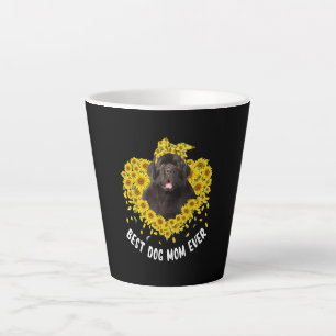 Newfoundland mum lovers   sunflower dog gift latte mug