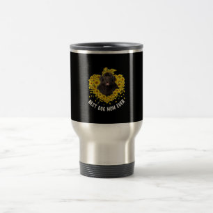 Newfoundland mum lovers   sunflower dog gift travel mug