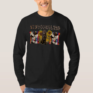 Newfoundland Mum Western Sunflower Mother's Day T-Shirt