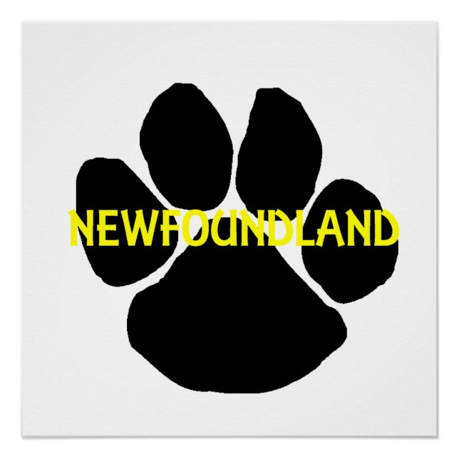 newfoundland name paw poster (Front)