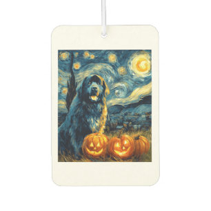 Newfoundland Newfie Cute Dog Halloween Jack O Lant Car Air Freshener