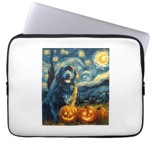 Newfoundland Newfie Cute Dog Halloween Jack O Lant Laptop Sleeve