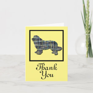 Newfoundland / Newfie Dog Thank You Greeting Card