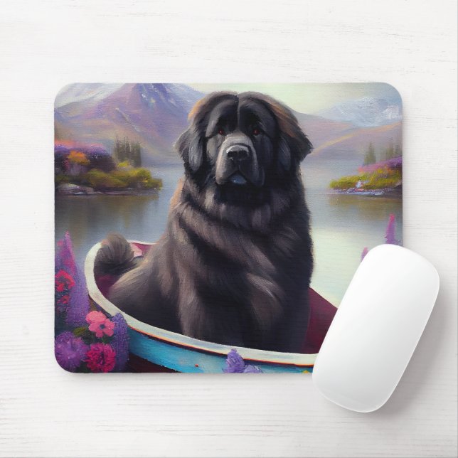 Newfoundland on a Paddle: A Scenic Adventure Mouse Mat (With Mouse)