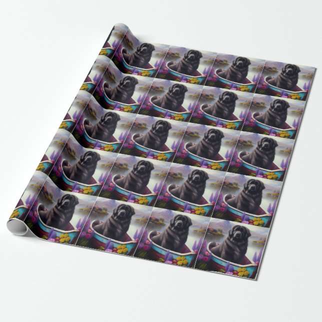 Newfoundland on a Paddle: A Scenic Adventure Wrapping Paper (Unrolled)