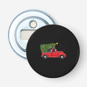 Newfoundland on red car truck xmas gift bottle opener