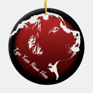 Newfoundland Ornament Personalised Dog Decoration