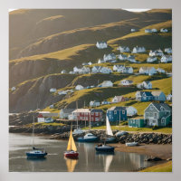 Newfoundland Outport During a Sunny Day (AI)