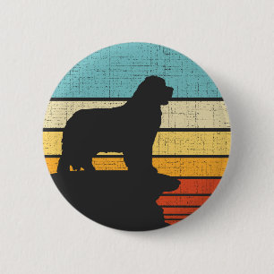 Newfoundland Owner Retro Vintage Dog Puppy Lover 6 Cm Round Badge