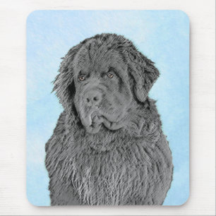 Newfoundland Painting - Cute Original Dog Art Mouse Mat