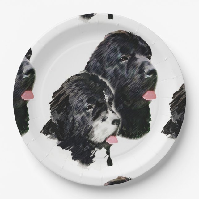 newfoundland painting.png paper plate (Front)