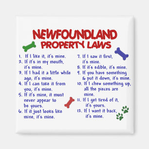 NEWFOUNDLAND Property Laws 2 Magnet