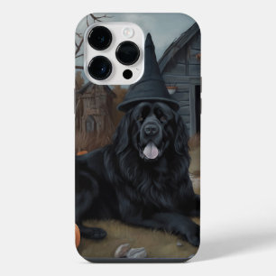 Newfoundland Pumpkins Halloween Scary iPhone 14 Pro Max Case