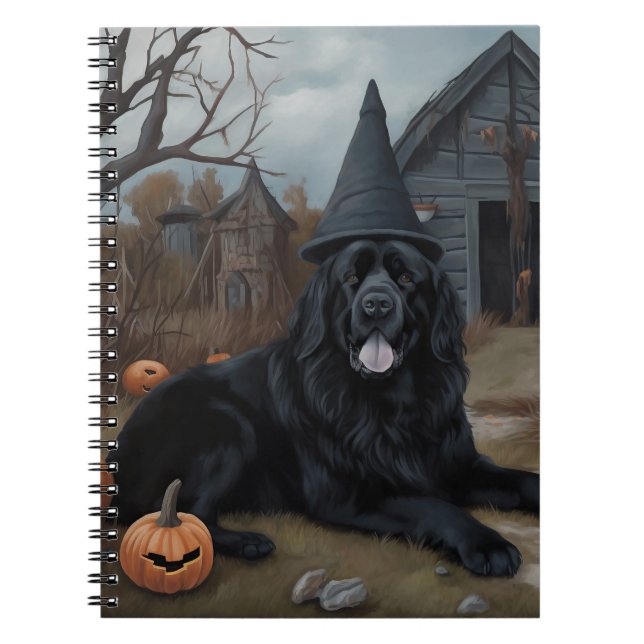 Newfoundland Pumpkins Halloween Scary  Notebook (Front)