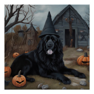Newfoundland Pumpkins Halloween Scary  Poster